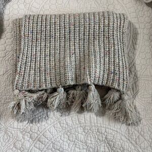 J. Crew Speckled Wool Blend Knit Scarf